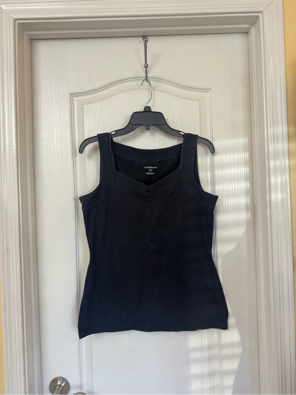 croft & barrow Black V-Neck Sleeveless Tank